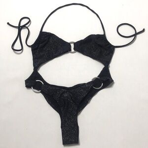 Sharay Black Glitter one piece swimsuit